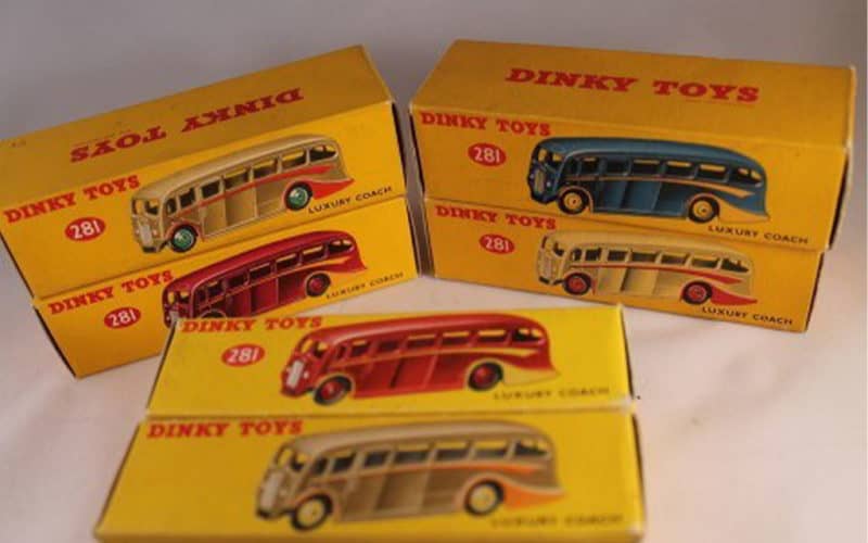 Dinky #281 Luxury C oach - Reproduction Box by DRRB 29g fawn 