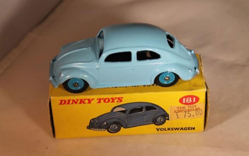 Dinky #181 Volkswagen Reproduction Box par drrb bleu clair 