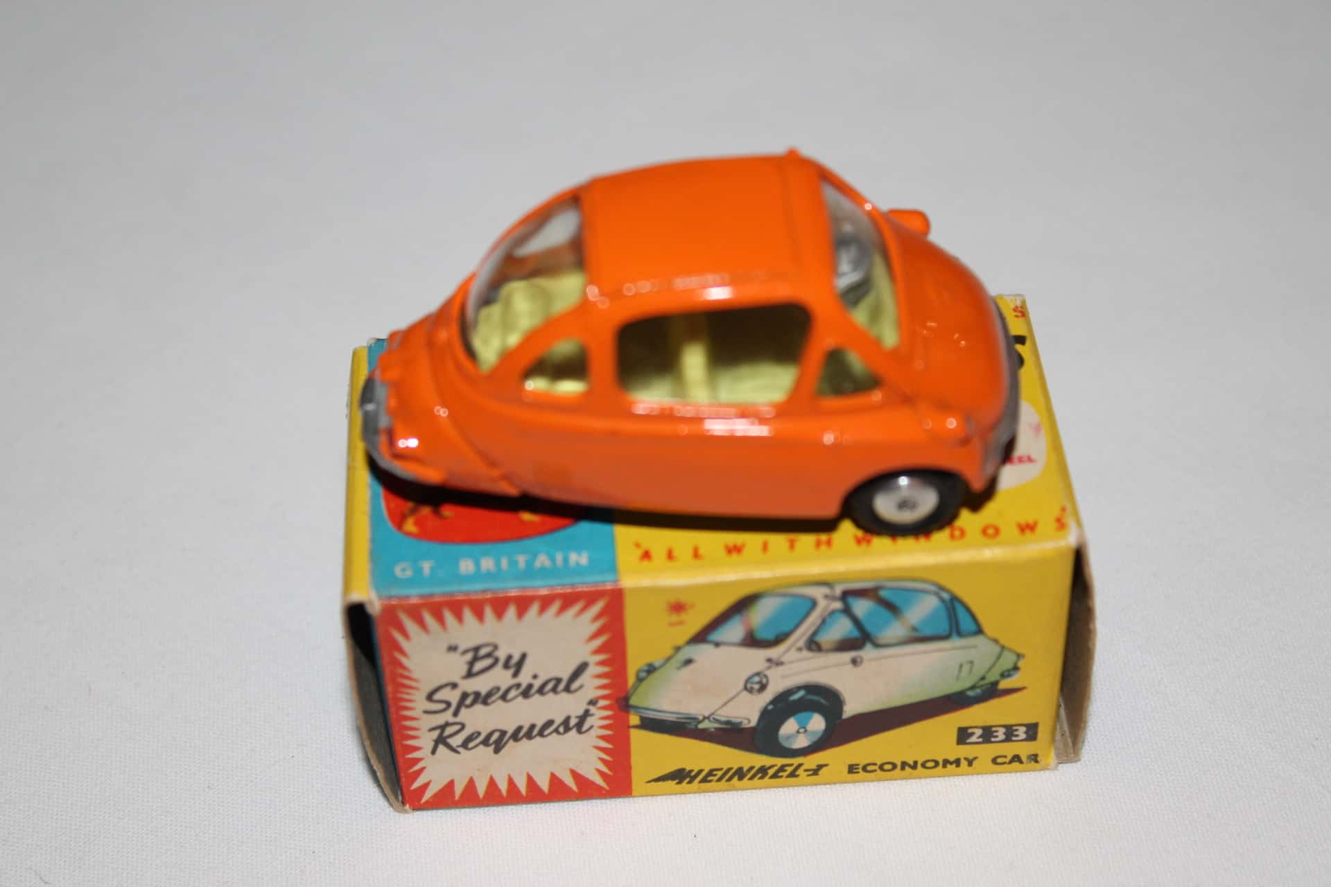 CORGI TOYS 1/43è HEINKEL ECONOMY CAR REF 233 BOITE D'ORIGINE BON ÉTAT