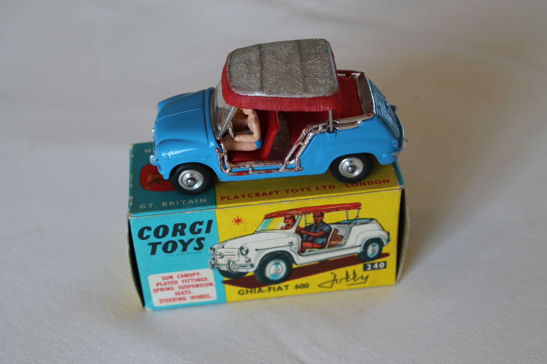 Fiat 600 Jolly Miniature Corgi Toys - Voiture De Collection époke Dinky-CIJ-Solido