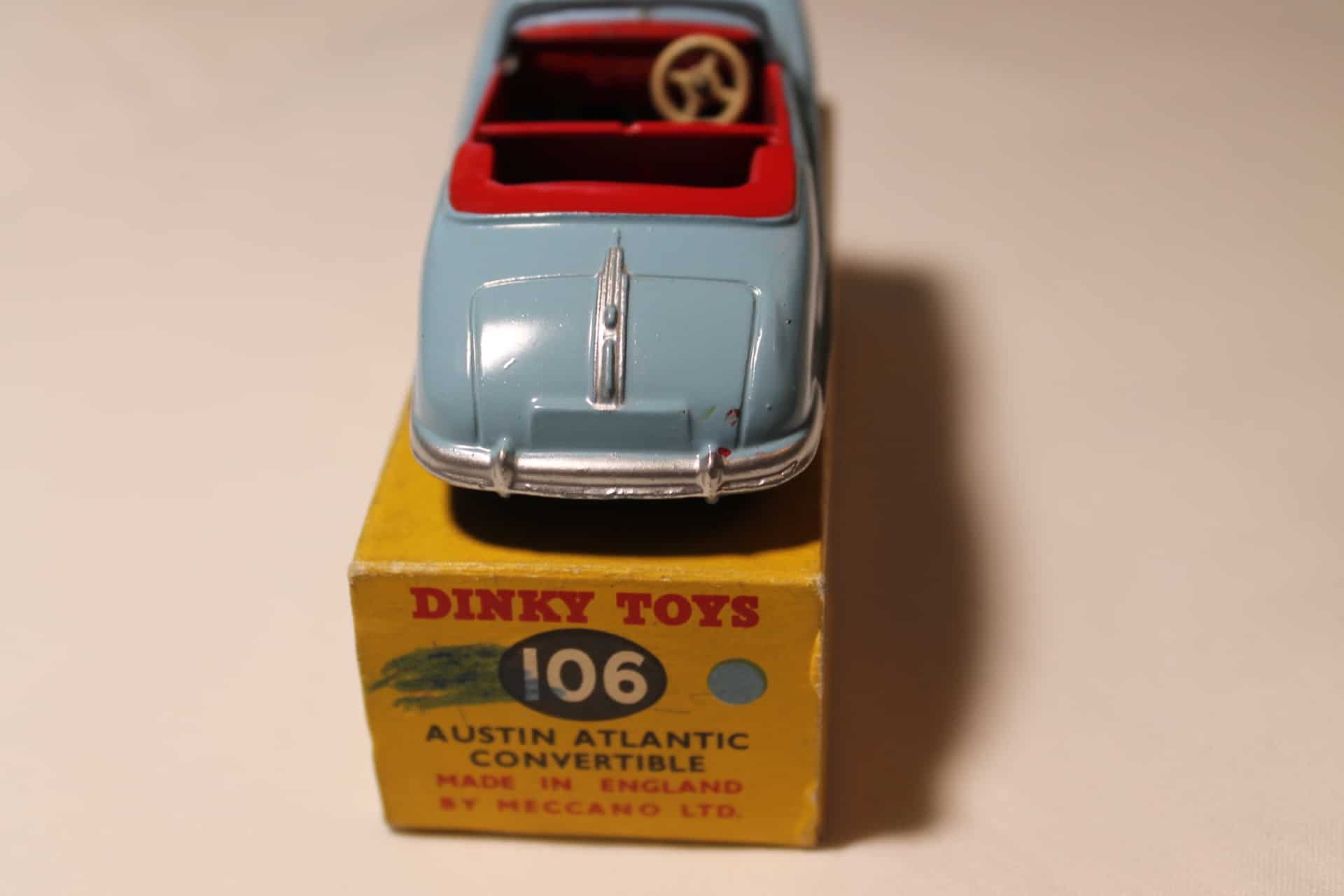 Dinky Toys Austin Atlantic Cabriolet Bleu, Réf.106, Échelle 1/43, Boîte AAA