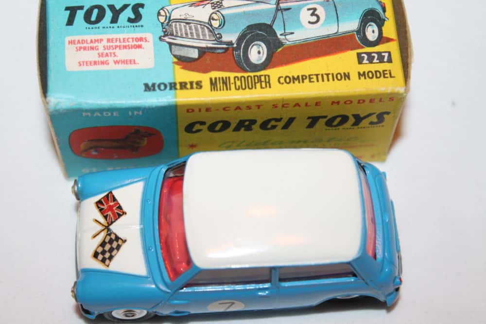 Corgi Toys 227 Morris Mini Cooper Competition model-top