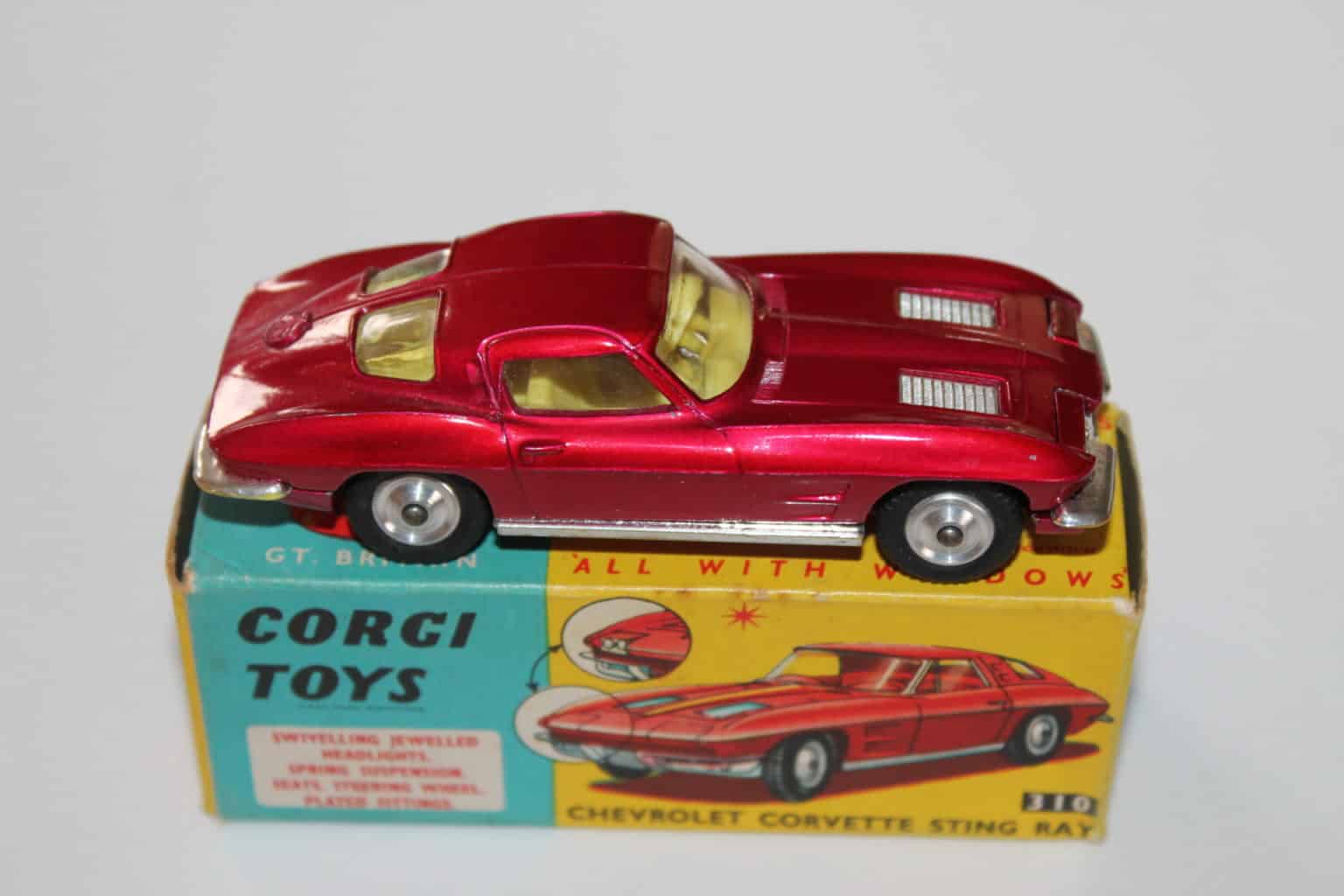 Corgi Toys Chevrolet Corvette Sting Ray Réf 310 – échelle 1/43, état Excellent, Occasion