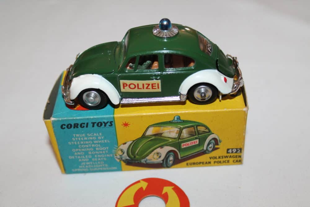 Corgi Toys 492 Volkswagen European Police Car-leftside