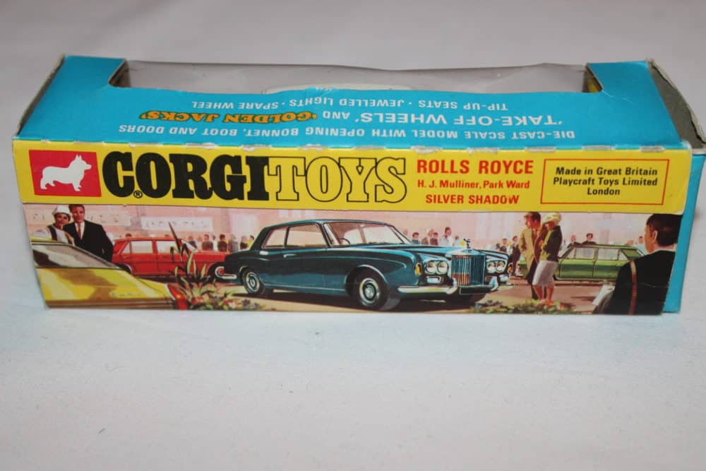 Corgi Toys 273 Rolls Royce Silver Shadon 'Mulliner works'-boxback