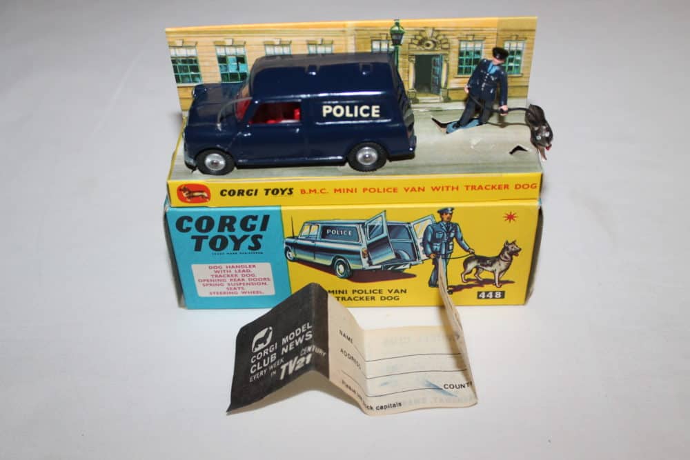 Corgi Toys 448 B.M.C. Mini Police Van with Tracker Dog