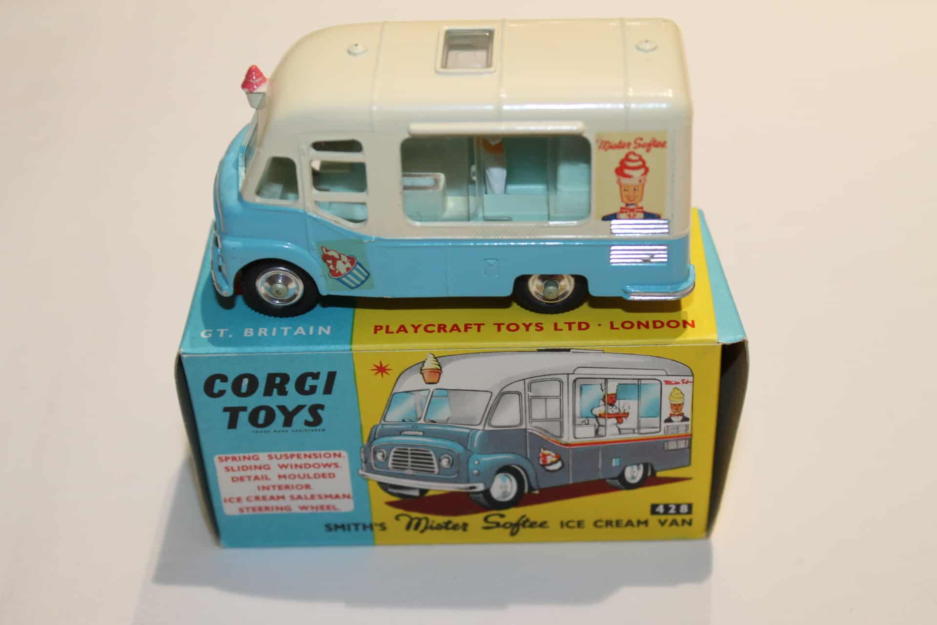 #276 Corgi 428 Mister Softee Ice Cream Van Transfers 