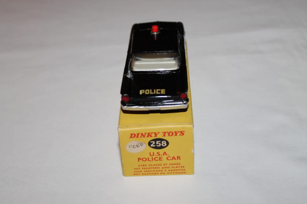 Dinky Toys 258 Ford Fairlane U.S.A. Police Car-back