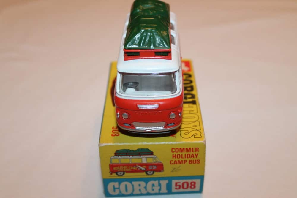 Corgi Toys 508 Commer Holiday Camp Bus-front