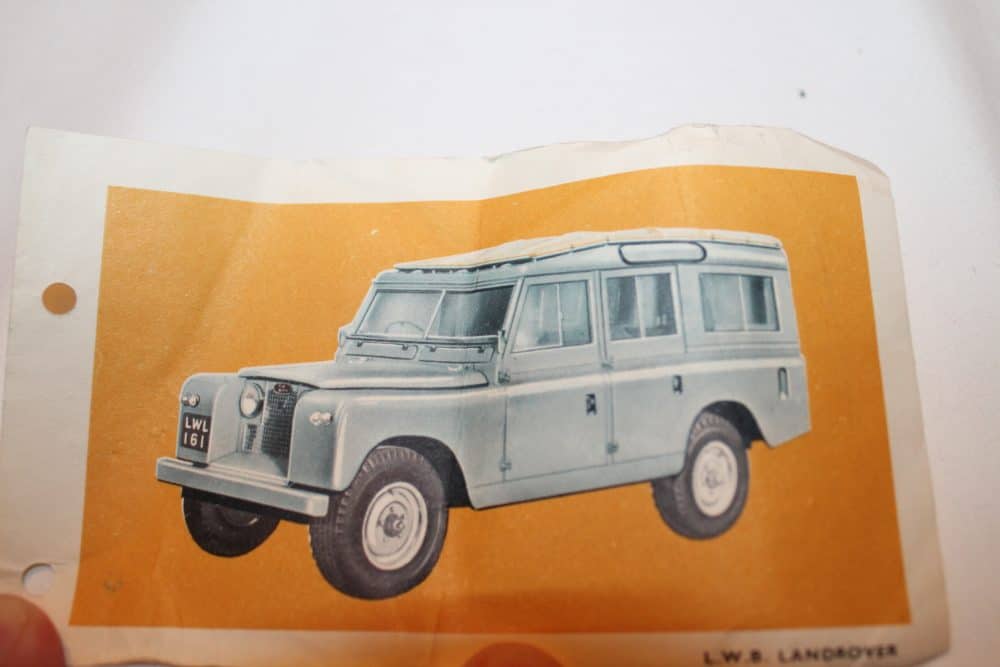Spot-On Toys 161 L.W.B. Land Rover-collectorscard