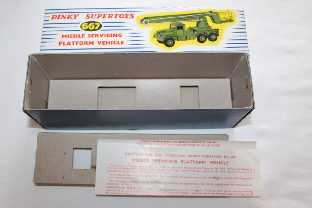 Dinky Toys 667 Missile Servicing Platform Vehicle-boxcontents