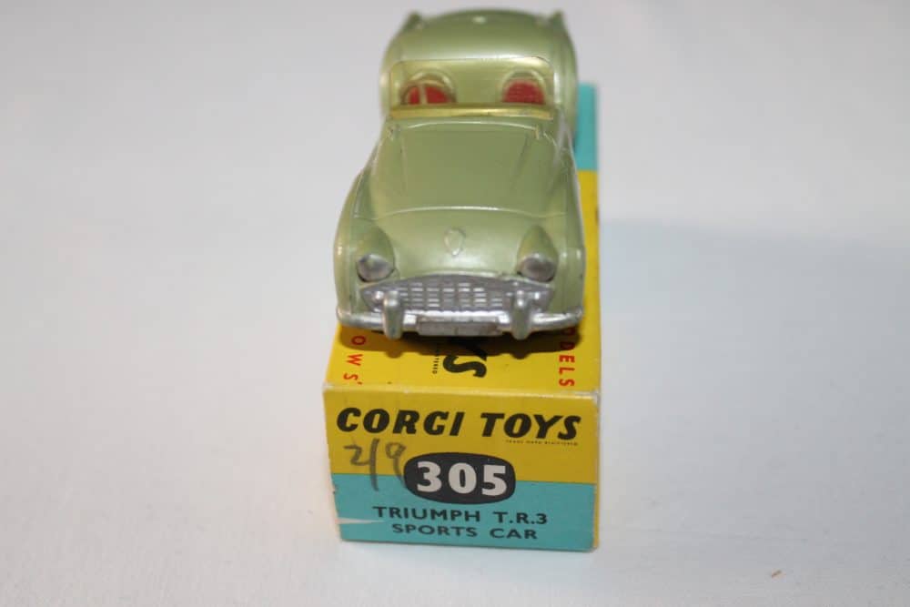 Corgi Toys 305 Triumph TR3 Sports Car-front