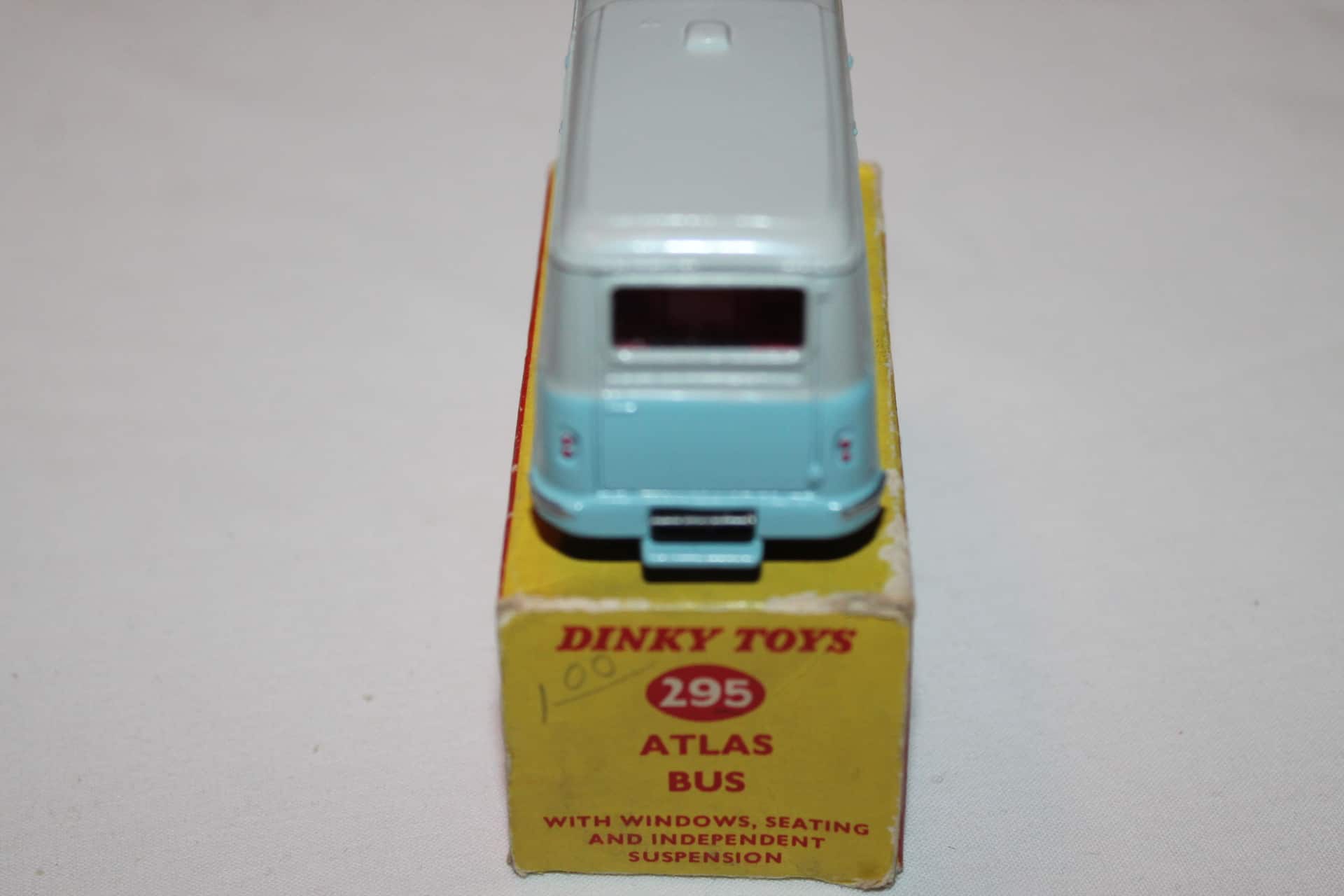 Dinky Toys 295 Mini-Bus Atlas 20' Standard - Rare Couleur Framboise Avec Boîte - 1/43