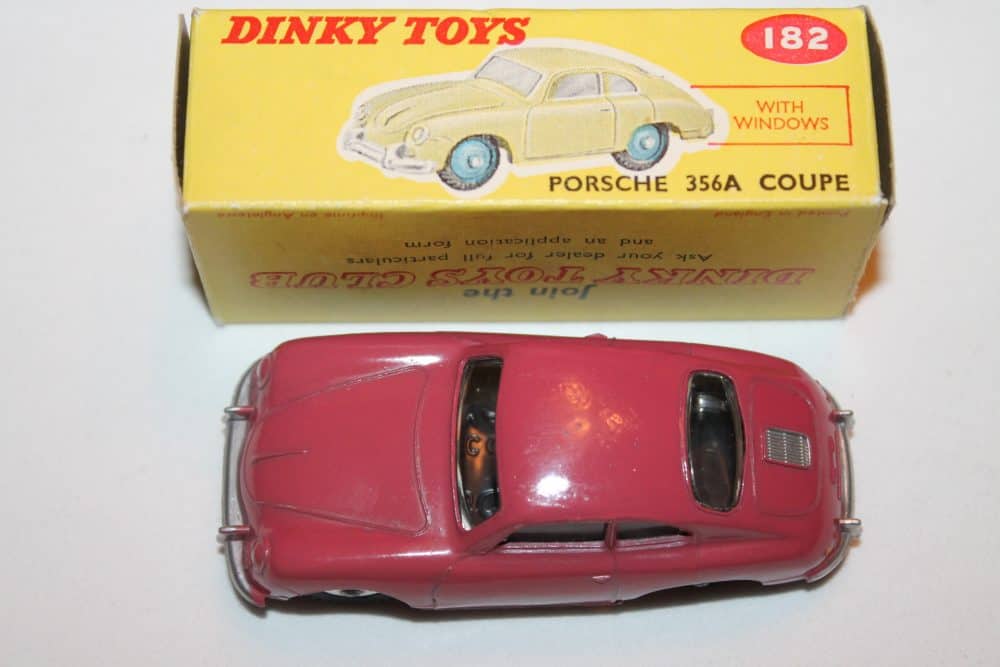 Dinky Toys 182 Porsche 356A Pale Cerise-top