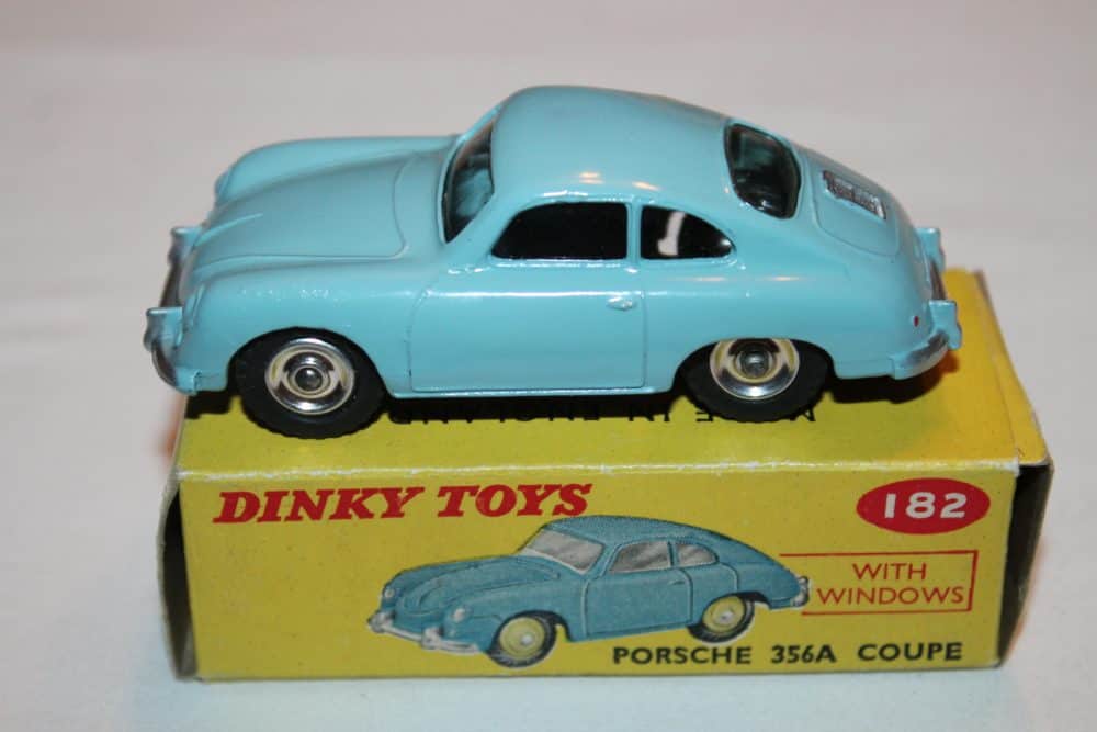 Dinky Toys 182 Porsche 356A Blue-Spun wheels