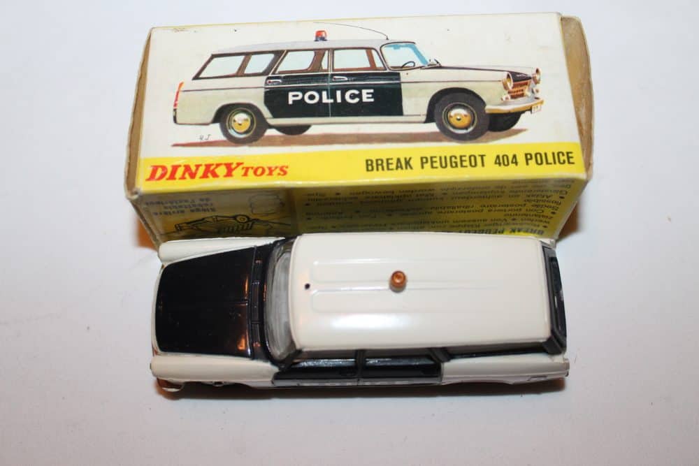 French Dinky Toys 1429 Break Peugeot 404 Police-top