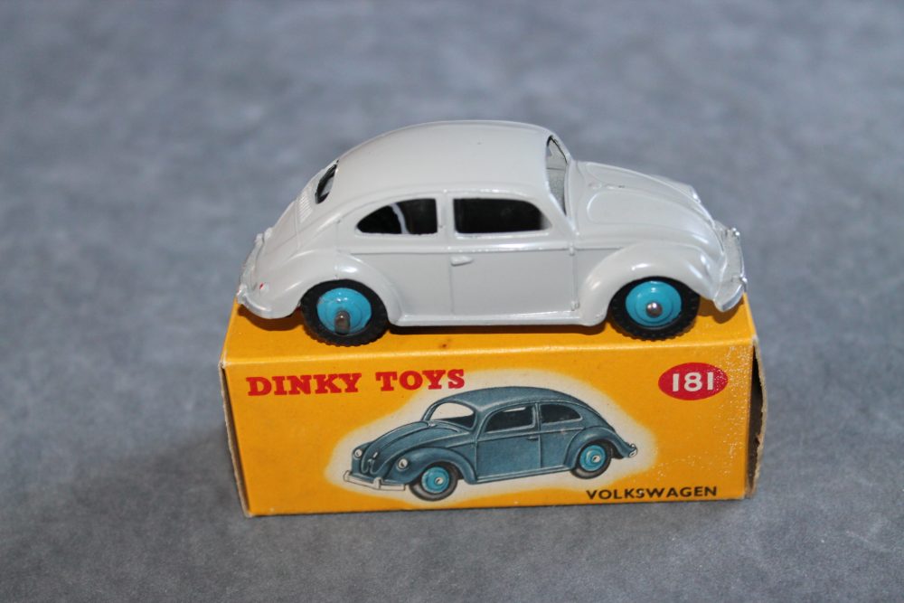 volkswagen beetle grey dinky toys 181 side