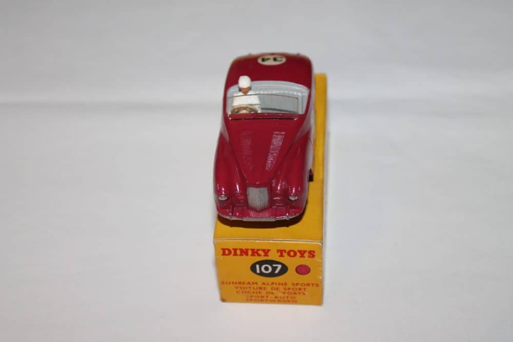 Dinky Toys 107 Cerise Sunbeam Alpine Competition-front