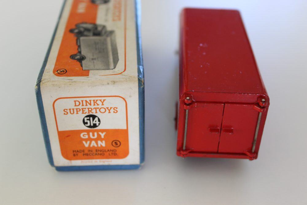 Dinky Toys 514 Guy Slumberland Van diecast model, vintage toy vehicle, collectible diecast van.