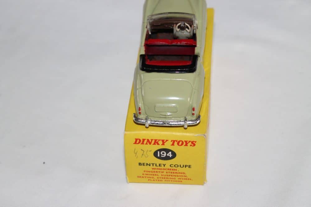 Dinky Toys 194 Bentley Coupe South African version-back