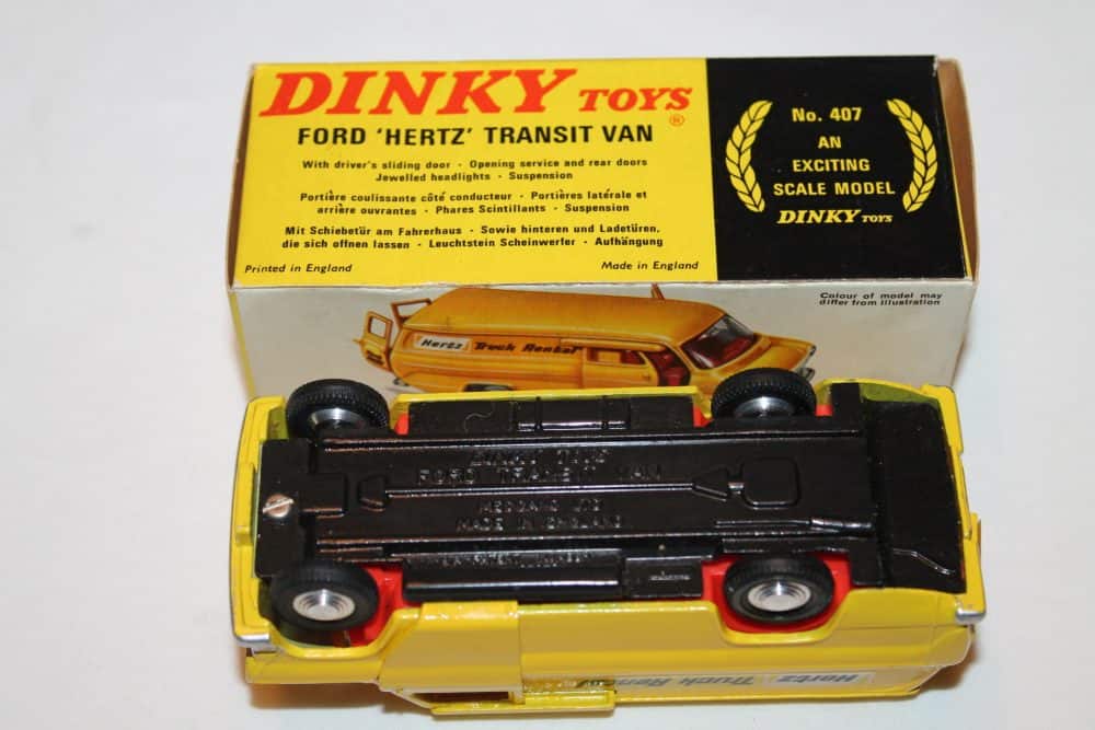 Dinky Toys 407 'Hertz' Ford Transit Van-base