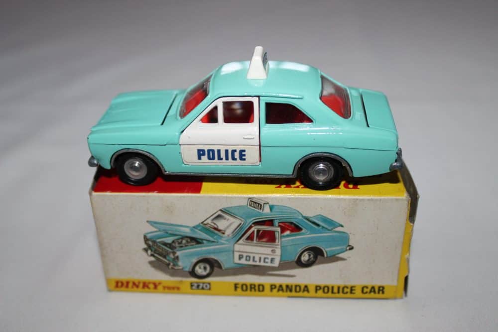 Dinky Toys 270 Ford Escort Panda Police Car