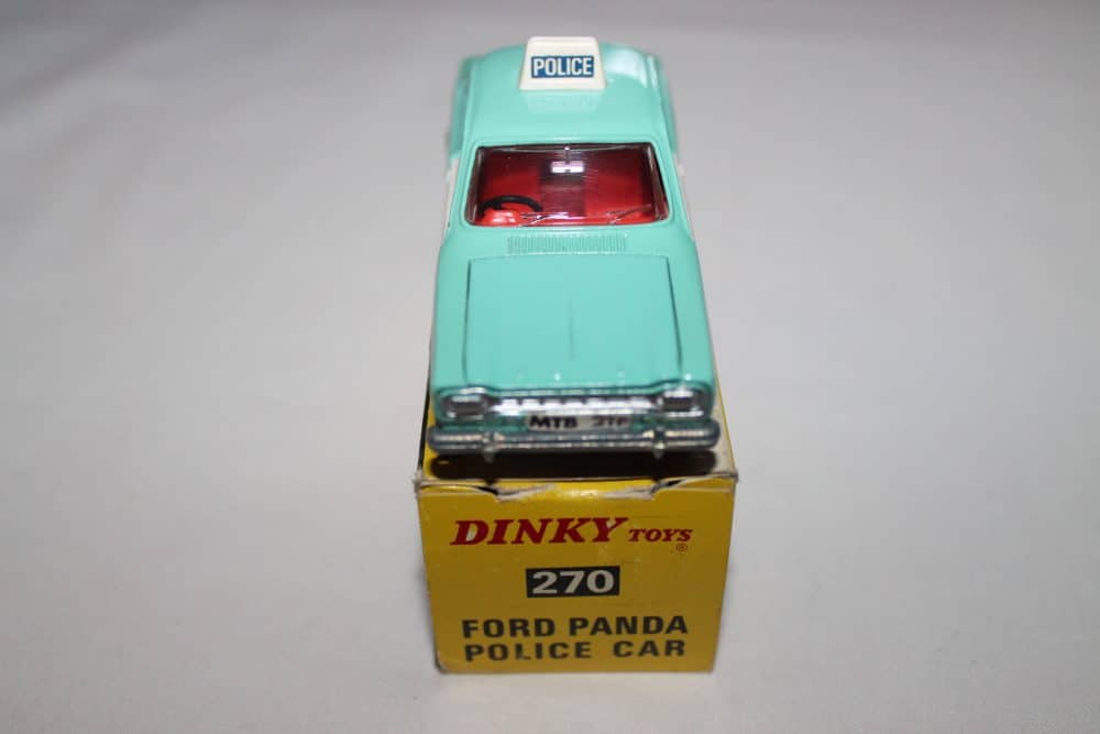 Dinky Toys 270 Ford Escort Panda Police Car-front