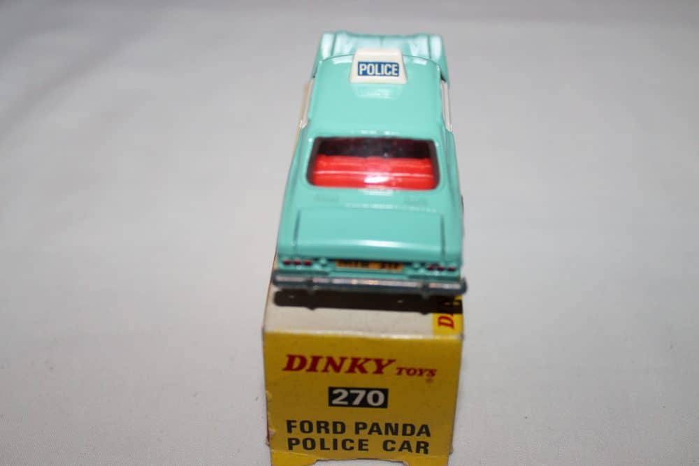 Dinky Toys 270 Ford Escort Panda Police Car-back
