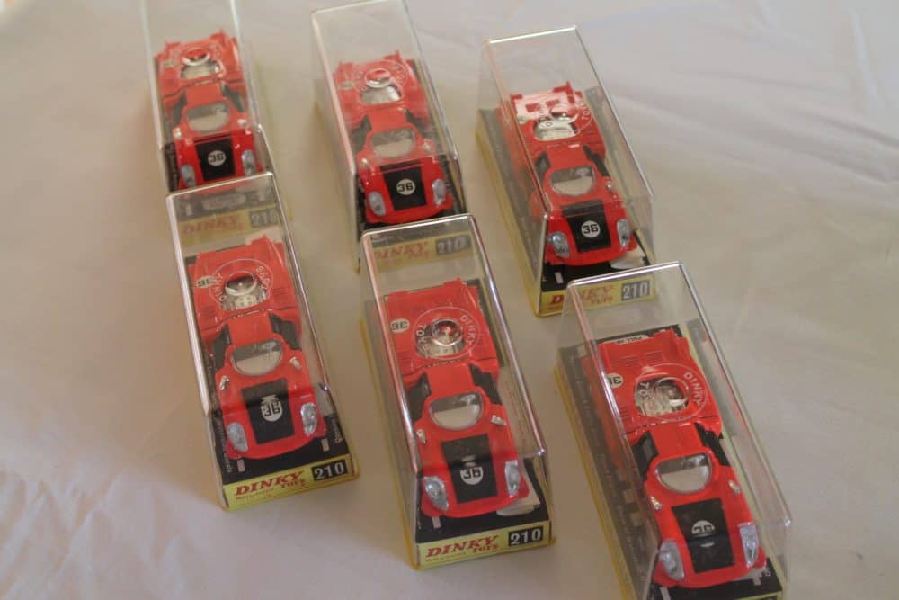 Dinky Toys 210 Alfa Romeo 33 Tipo Le-Mans Full Trade Box x6-front