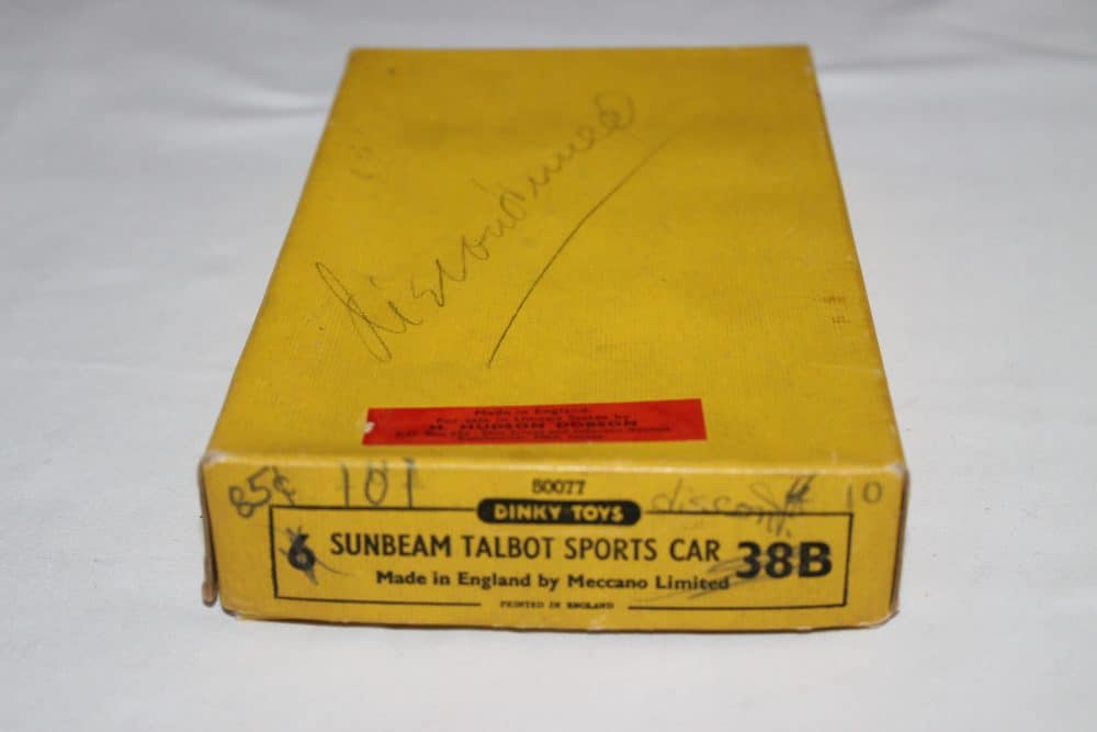 Dinky Toys 038B Full Trade Box Sunbeam Talbot Sports Cars Export Issue-box