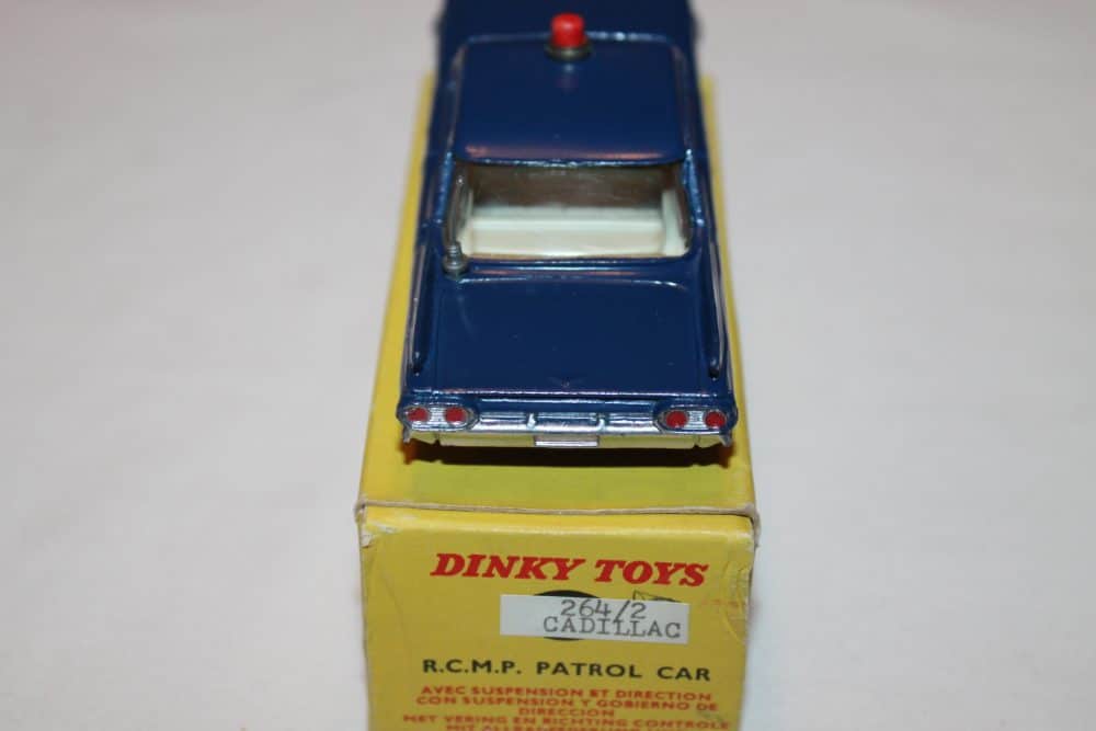Dinky Toys 264 R.C.M.P. Cadillac Patrol Car-back