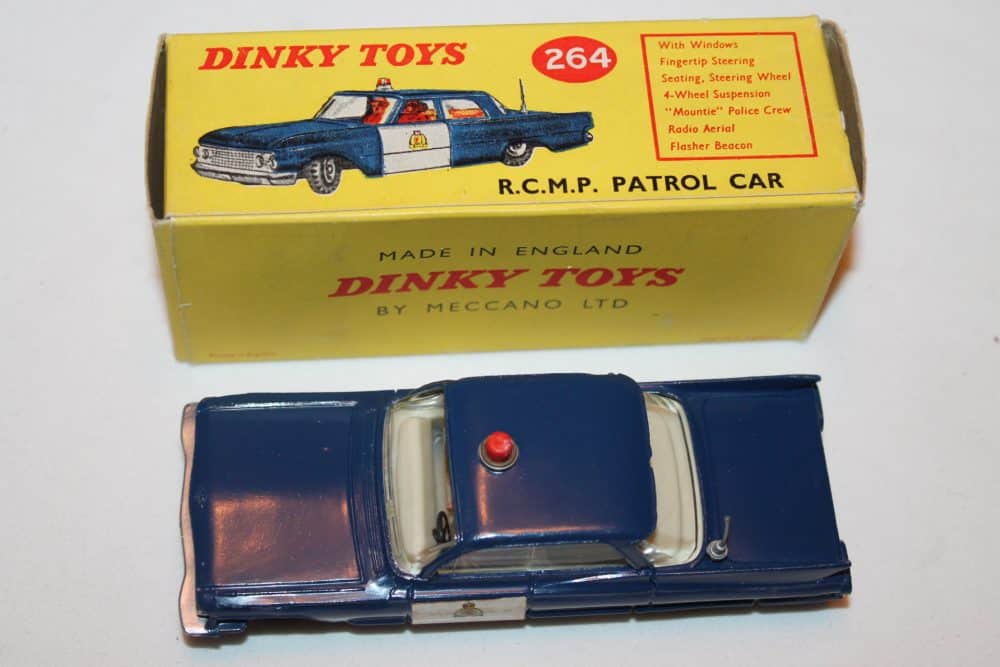 Dinky Toys 264 R.C.M.P. Cadillac Patrol Car-top
