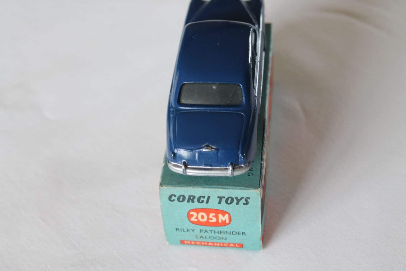 Corgi Toys 205M Riley Pathfinder – Miniature Mécanique Rare, échelle 1/43, Bleue