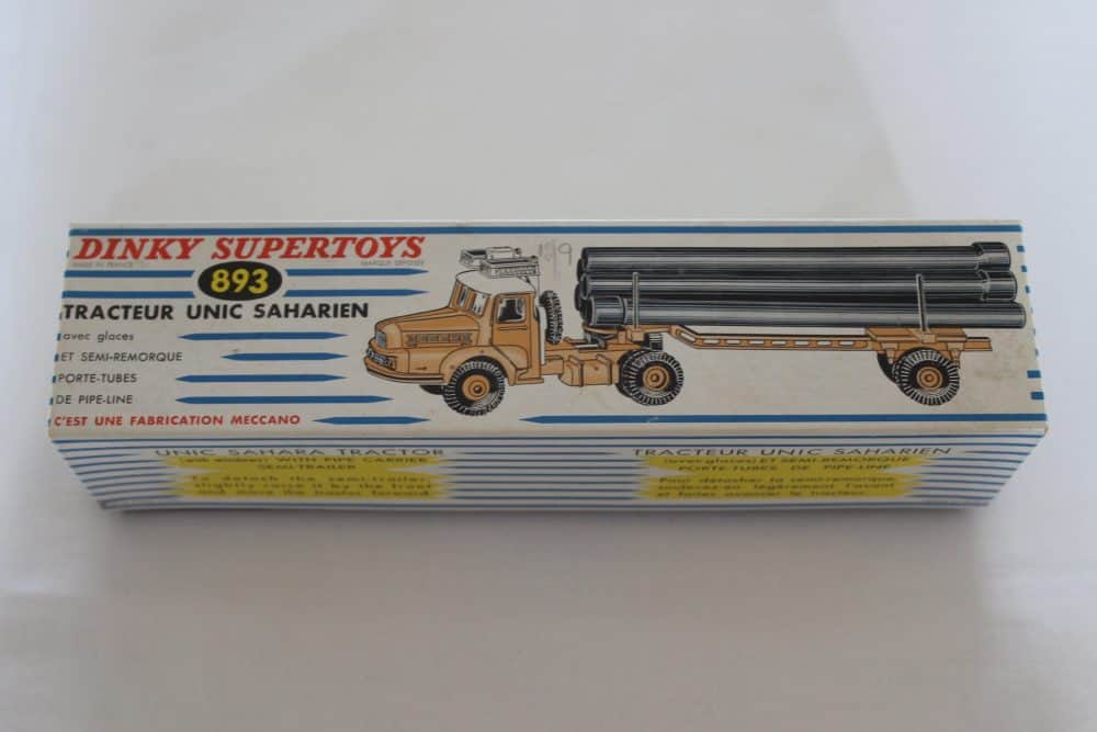 French Dinky893 Unic Sahara Pipe Transporter