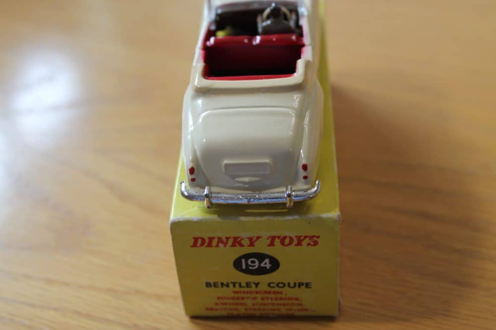 Dinky Toys 194 Bentley Coupe South African version-back