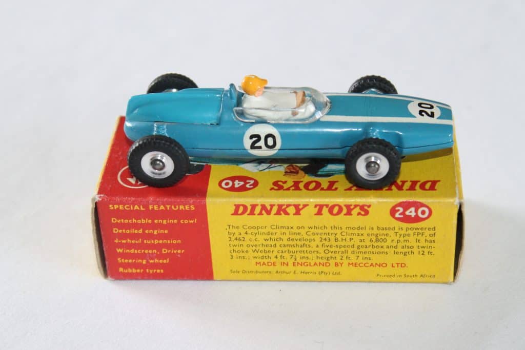 Dinky Toys GB Cooper Racing Car Ref240 1963 - Bon état Boîte Origine