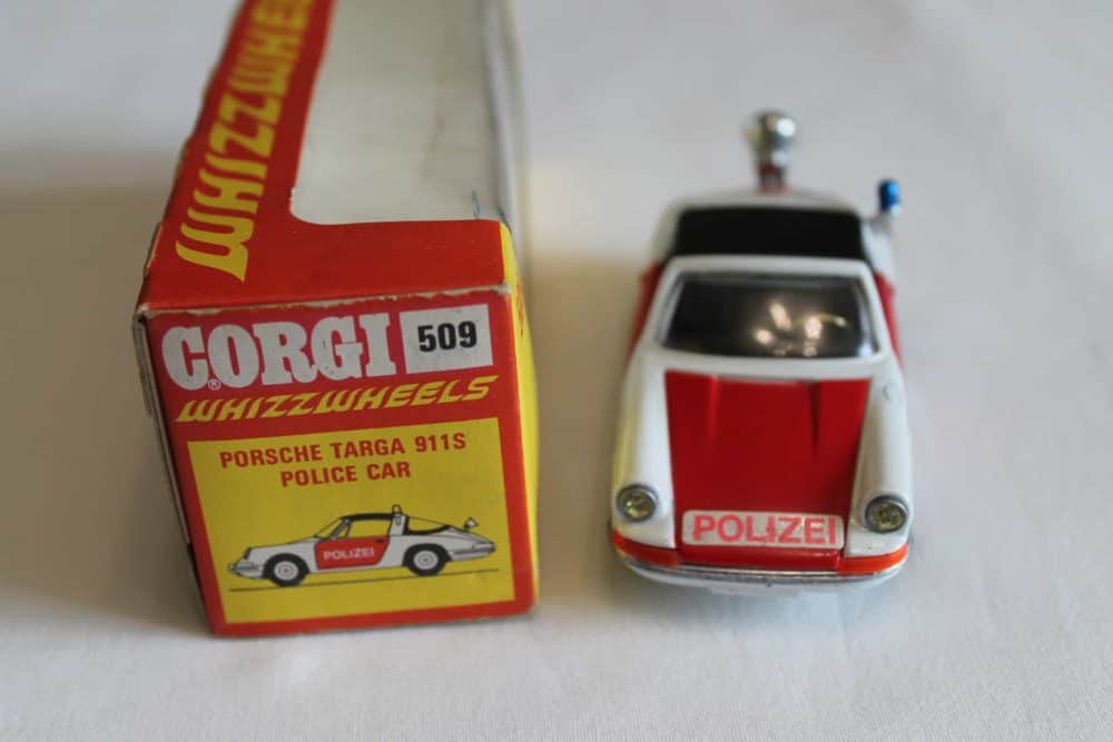 Corgi Toys 509 Porsche Targa 911S Police Car-front