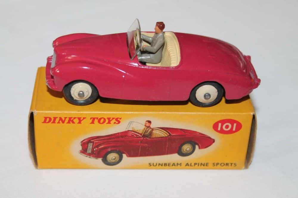 Dinky Toys 101 Cerise Sunbeam Alpine Tourer