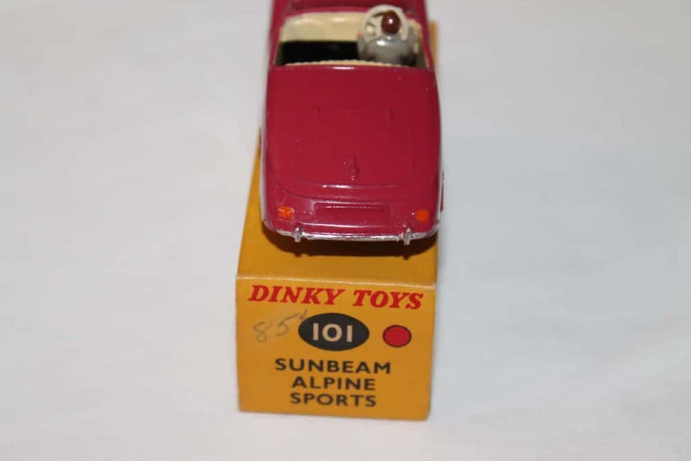 Dinky Toys 101 Cerise Sunbeam Alpine Tourer-back