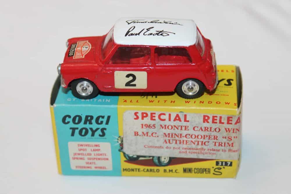 Corgi Toys 317 Monte-Carlo B.M.C Roof Signatures