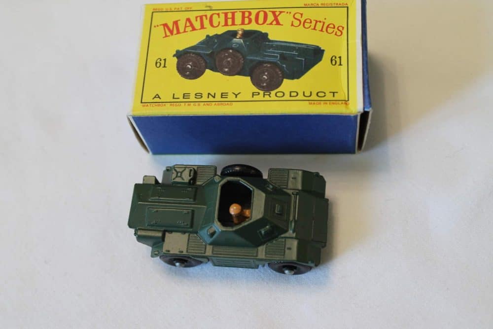Matchbox Toys 61A Army Scout Car-top