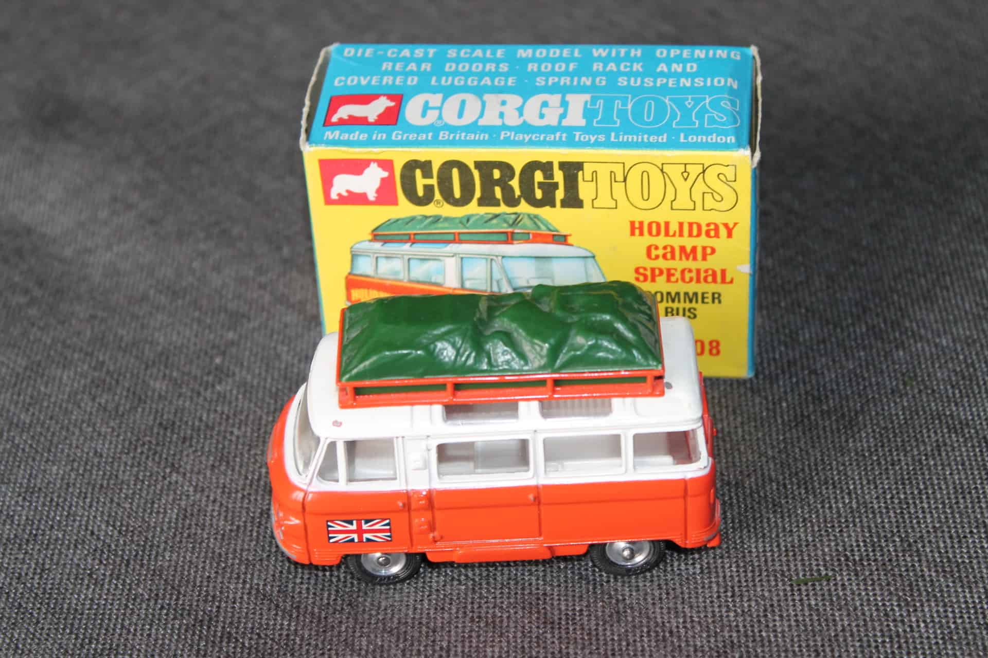 Corgi Toys 508 Commer Holiday Camp Bus Diecast