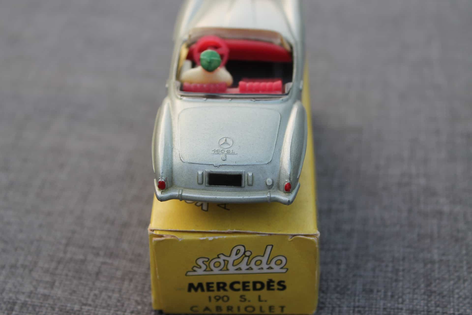 SOLIDO MERCEDES 190 SL Cabriolet grise argent (Réf 105) 1958