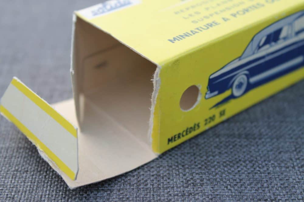 mercedes-benz-220-se-solido-toys-126-metallic-red-box-end-flap-missing