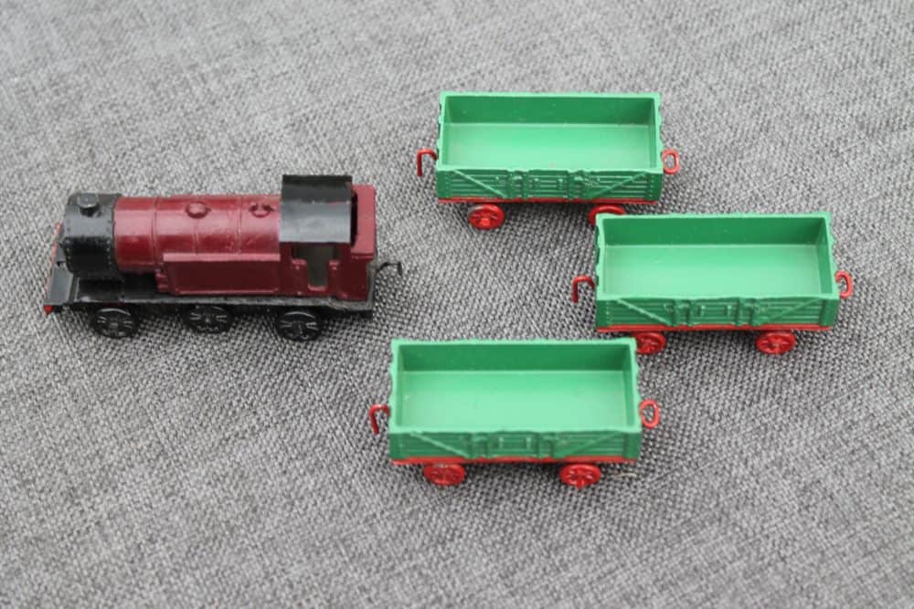 goods-train-set-maroon-train-and-green-and-red-trucks-dinky-toys18-pre-war-very-scarce-left