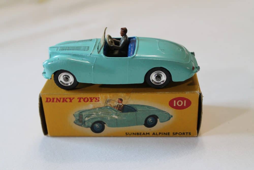 sunbeam-alpine-tourer-turquoise-spun-silver-wheels-dinky-toys-101-rare