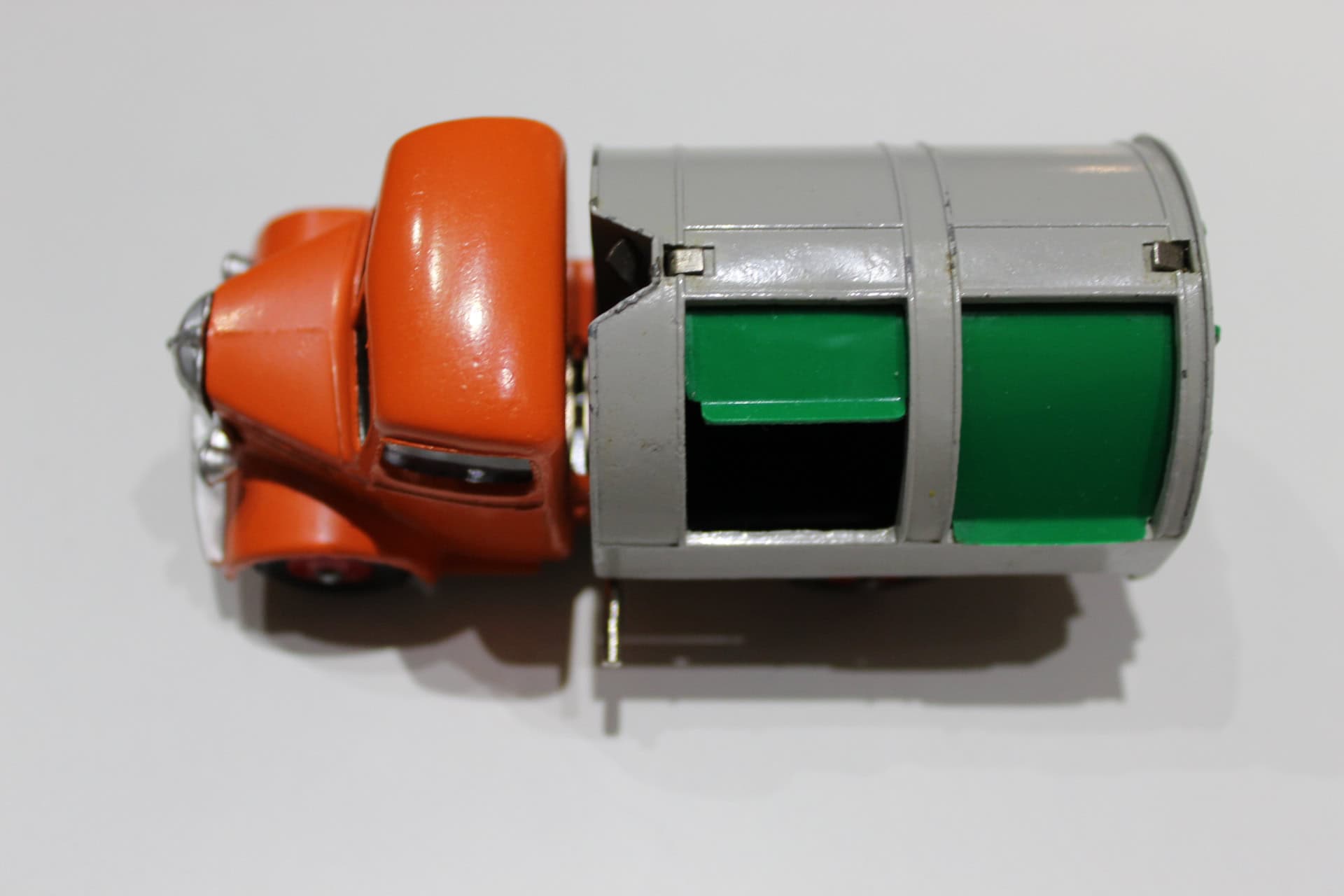 Vintage Dinky Toys refuse wagon model for collectors.