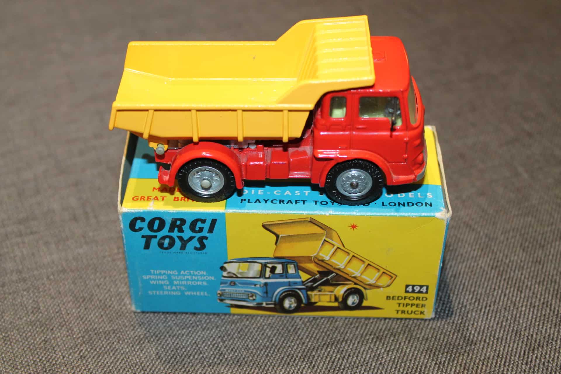 Corgi Toys 494 Bedford Tipper Truck - Diecast