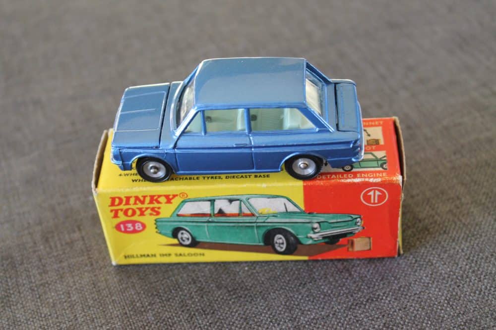 hillman-imp-metallic-blue-and-green-interior-rare-dinky-toys-138