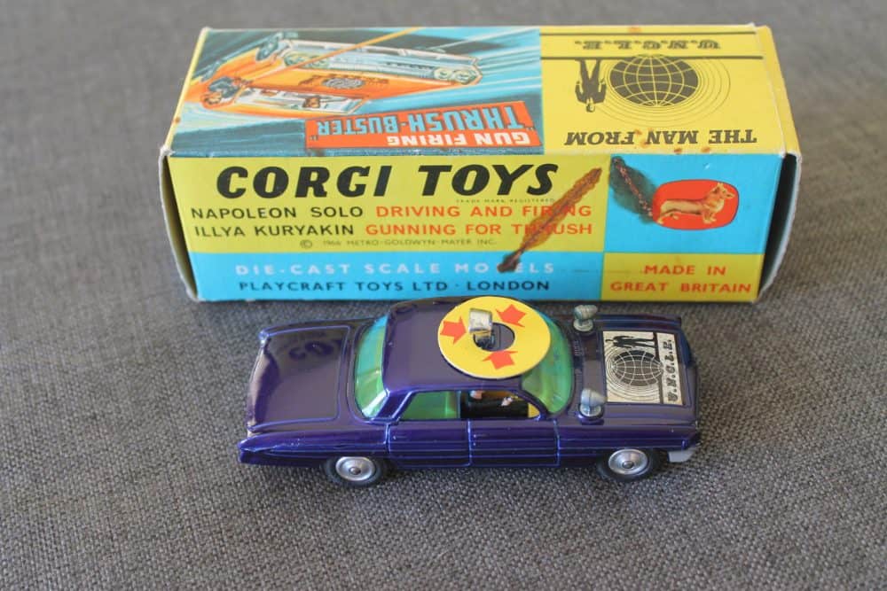 thrushbuster-oldsmobile-metallic-purble-blue-rare-spun-wheels-corgi-toys-497-side